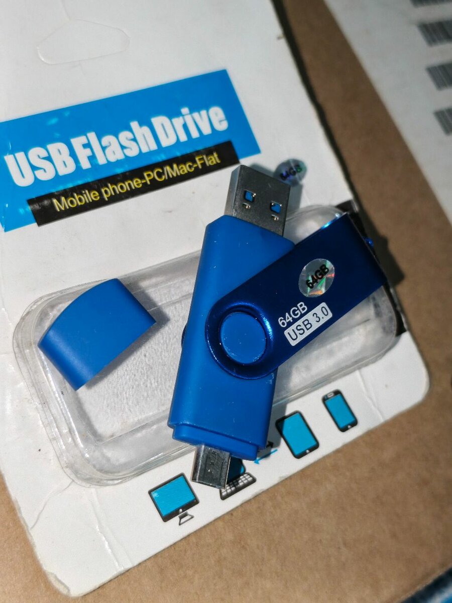 Clé USB 3.0 64 Go double connectique