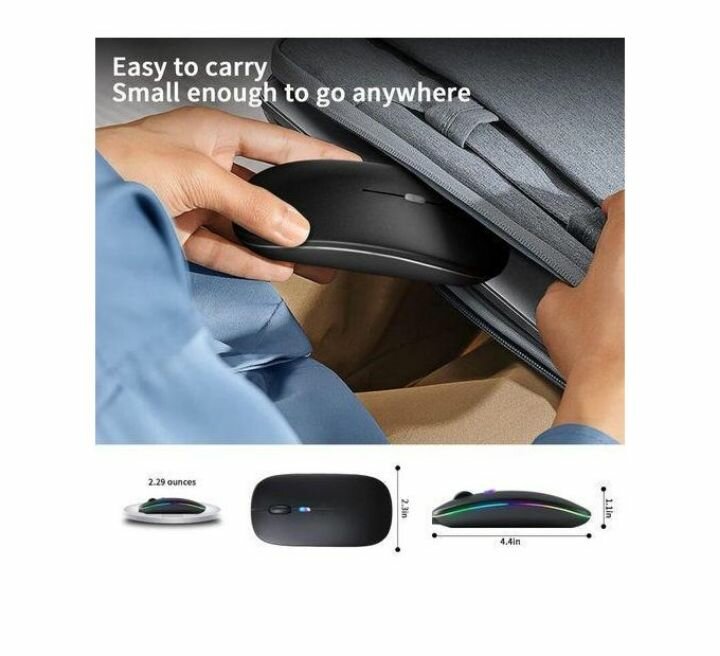 Souris sans fil rechargeable RGB