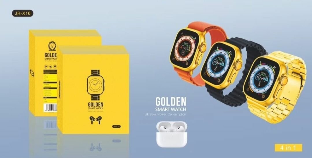 JRX 16 smart watch dunspin 3 in 1 +free airpods