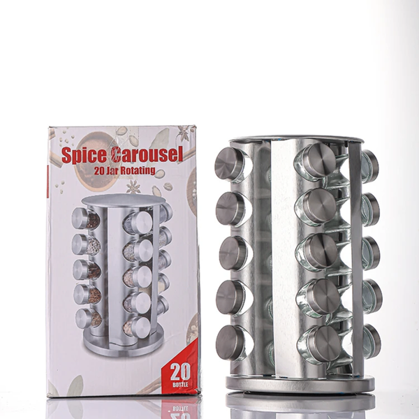 Carousel à épices rotatif 20 bocaux