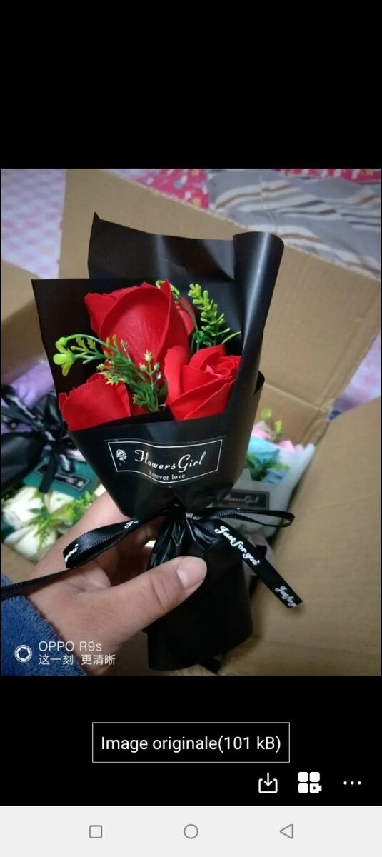 Bouquet de roses artificielles