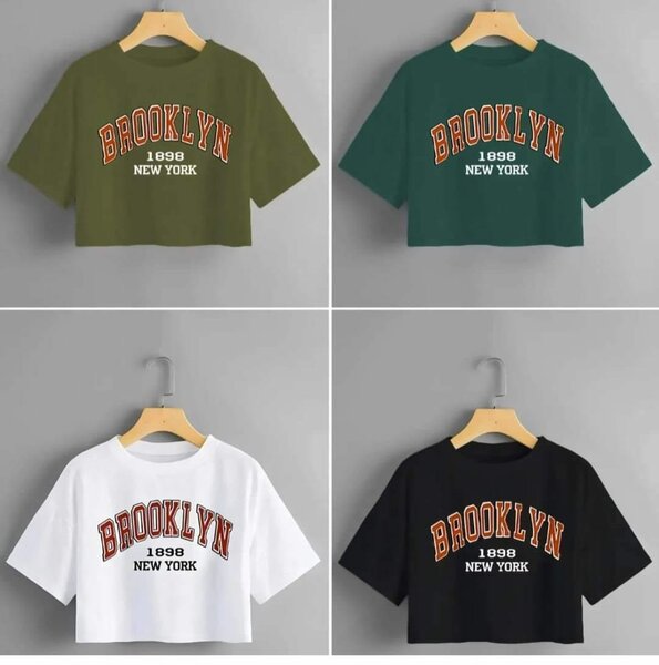 Short T-shirts in 4 colors: green,white,black and khaki