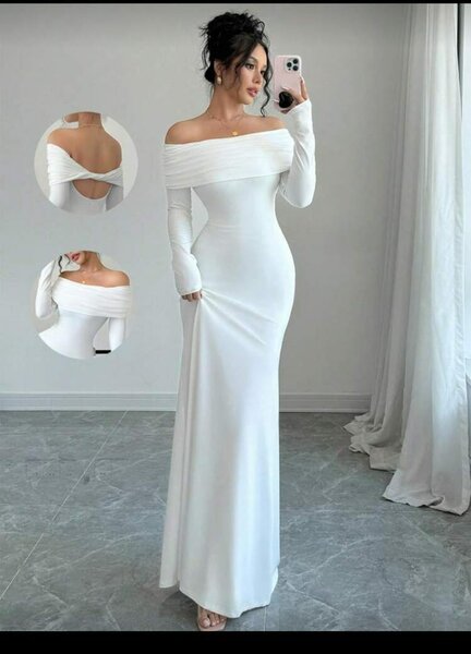 Robe Longue Blanche Élégante