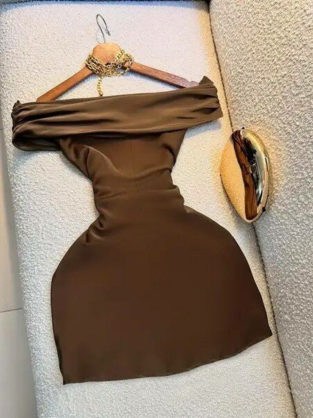 Robe élégante chocolat