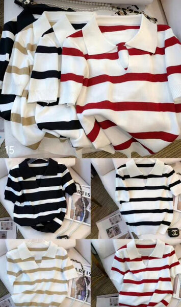Pulls rayés en coton pour femmes