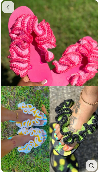 Sandales à froufrou crocheter