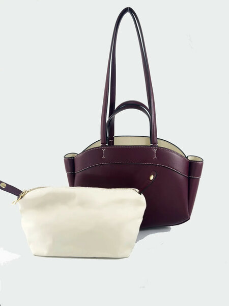 Sac à main en cuir avec pochette