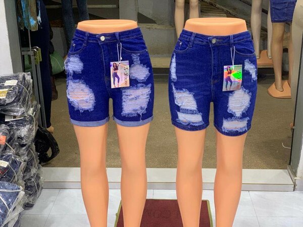 Ladies factory made crazy jeans shorts