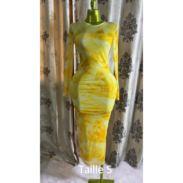 Robe Moulante Jaune