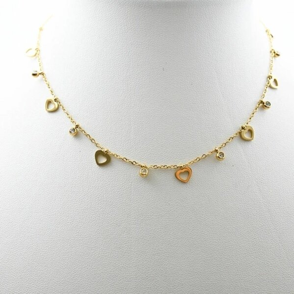 Gold Heart Charm Necklace