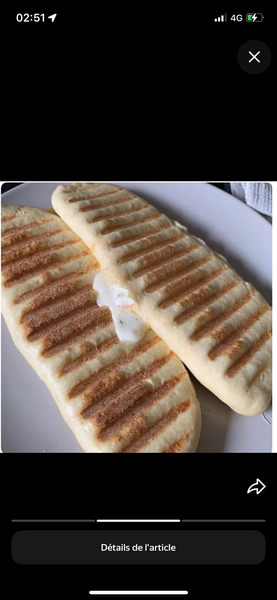 Panini poulet au fromage