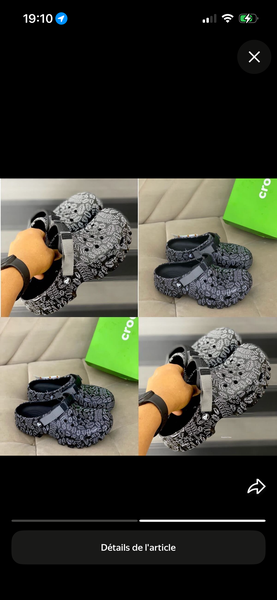 Chaussures Crocs noir et blanc