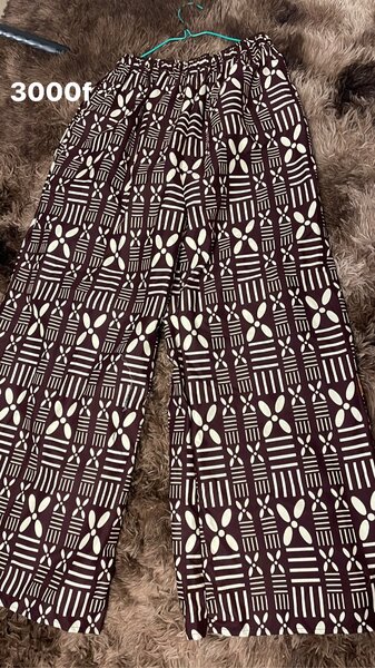 Pantalon large imprimé femme