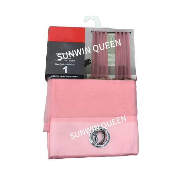 Rideaux en voile rose élégant