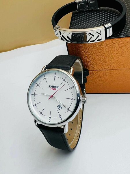 Montre en cuir élégant