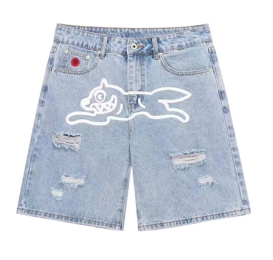 Shorts en jean avec motif