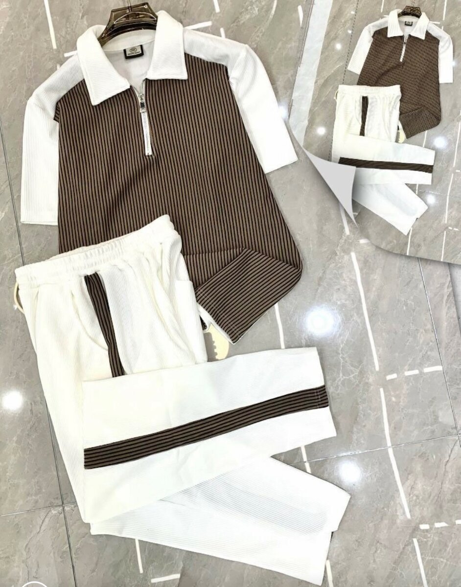 Ensemble décontracté rayé homme