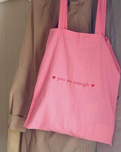 Sac tote bag Rose et Saumon