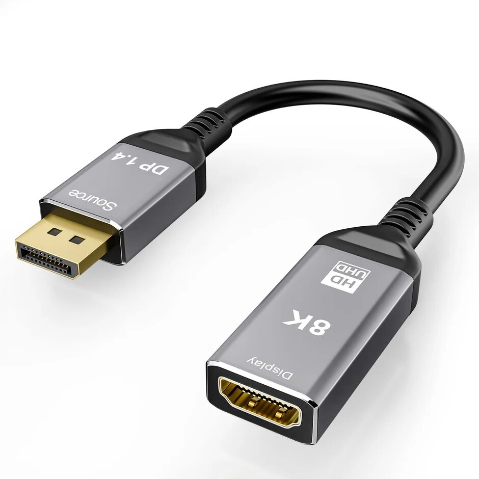 Câble CHENLENIC DisplayPort 1. vers HDMI 2.1 Ultra HD 8K mâl