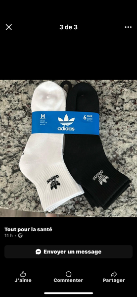Chaussettes Adidas mixtes 6 paires