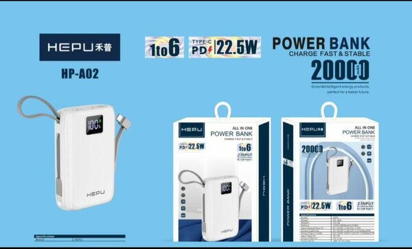 HEPU HP-A02 Power Bank 20000mAh