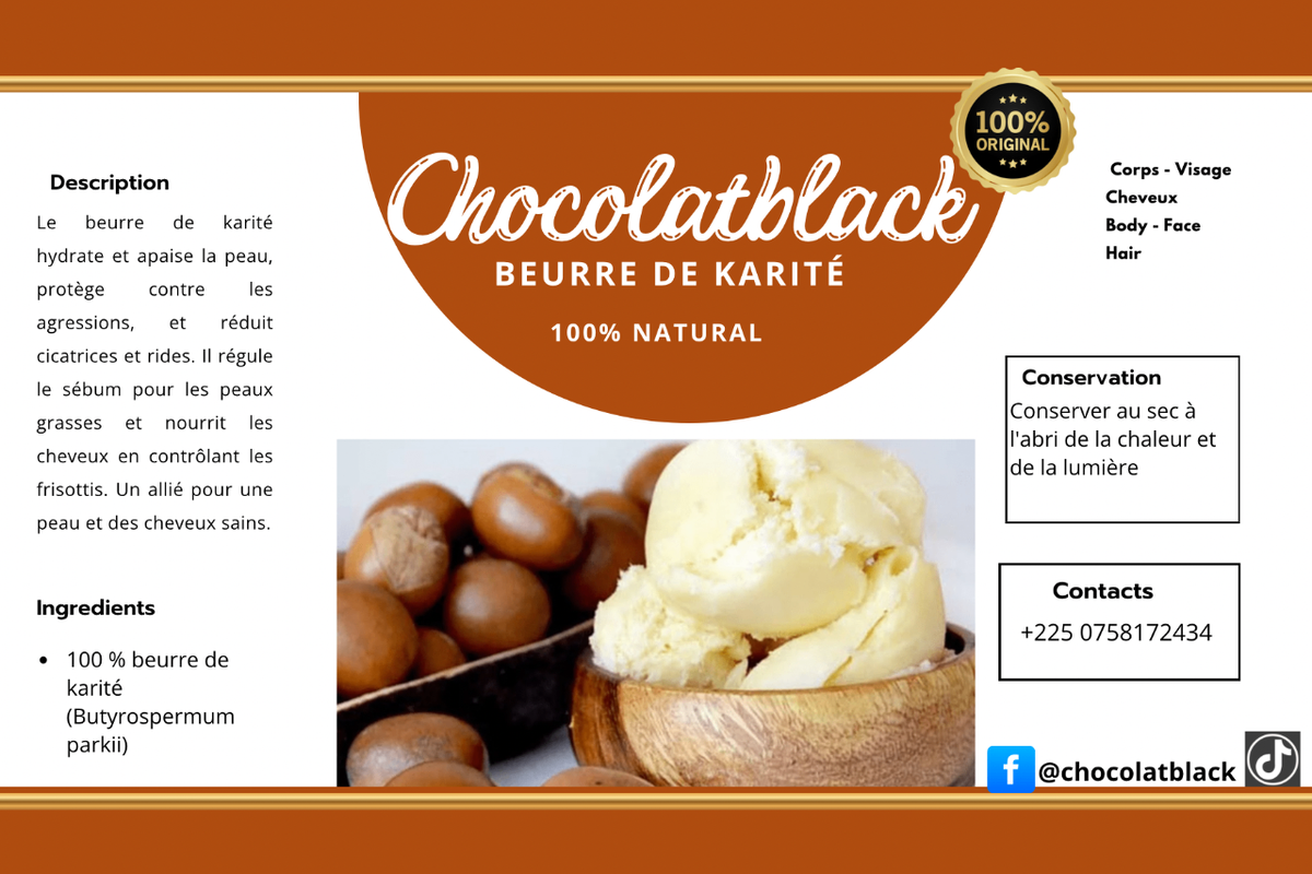Beurre de karité 100% naturel