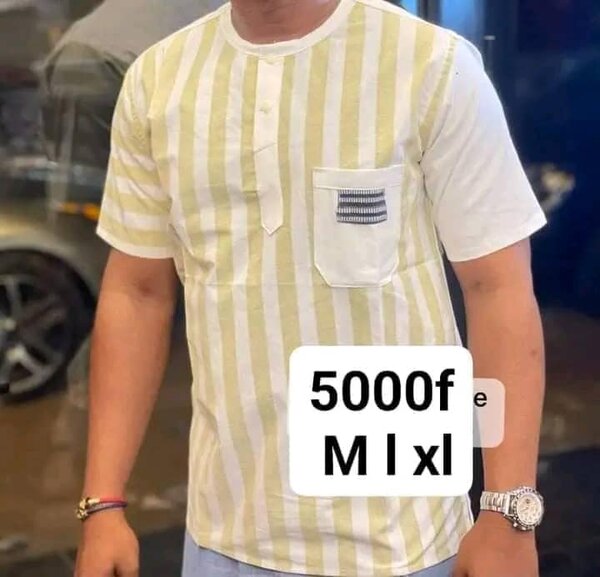 Chemises jaune-blanc