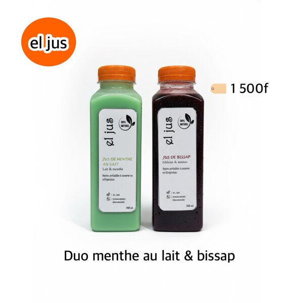 Duo Jus Menthe au Lait & Bissap