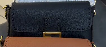 Кожаная сумка чёрная