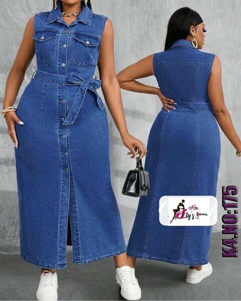 Robe longue en jean élégante