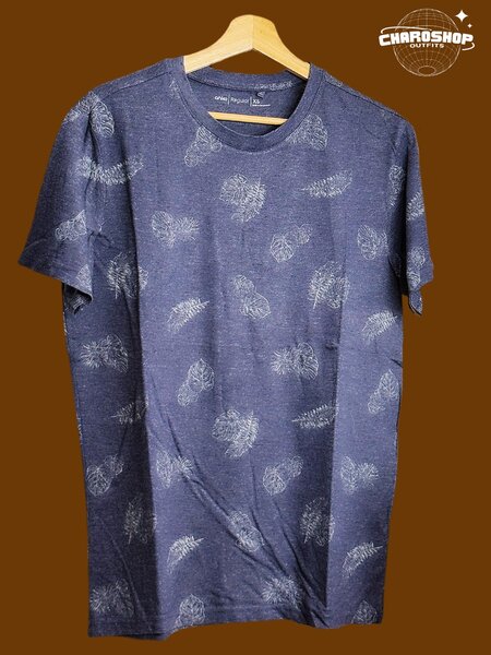 T-shirt homme imprimé bleu