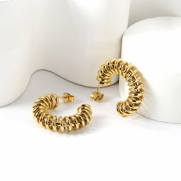 Spiral Semi hoops ss
