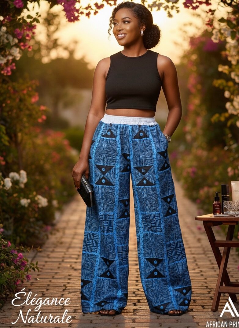 Pantalons larges imprimés vibrants