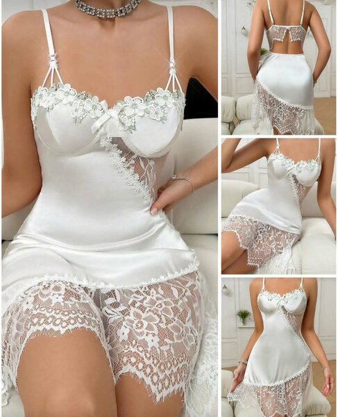 Nuisette en dentelle blanche élégante pour femmes