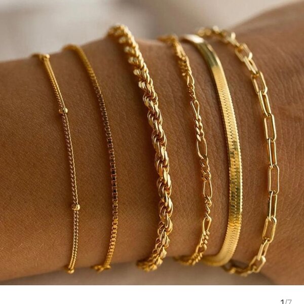 Bracelet doré Élégant Femme