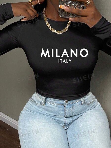 Top court à manches longues moderne