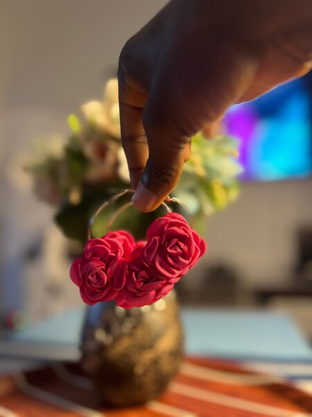 Boucles d'oreilles fleurs élégantes