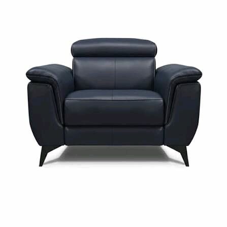 Fauteuil cuir noir design moderne