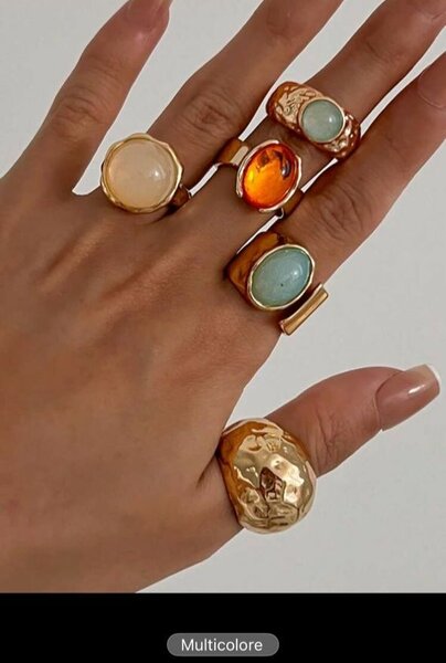 Bagues artisanales dorées