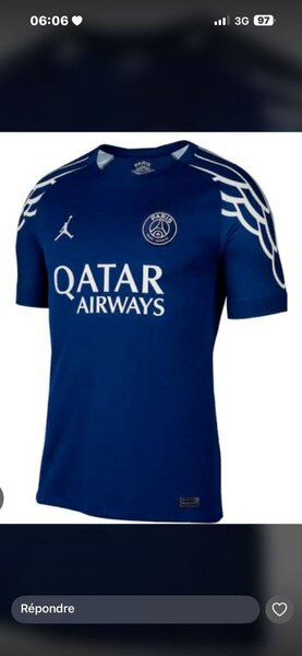 Maillot de football bleu PSG