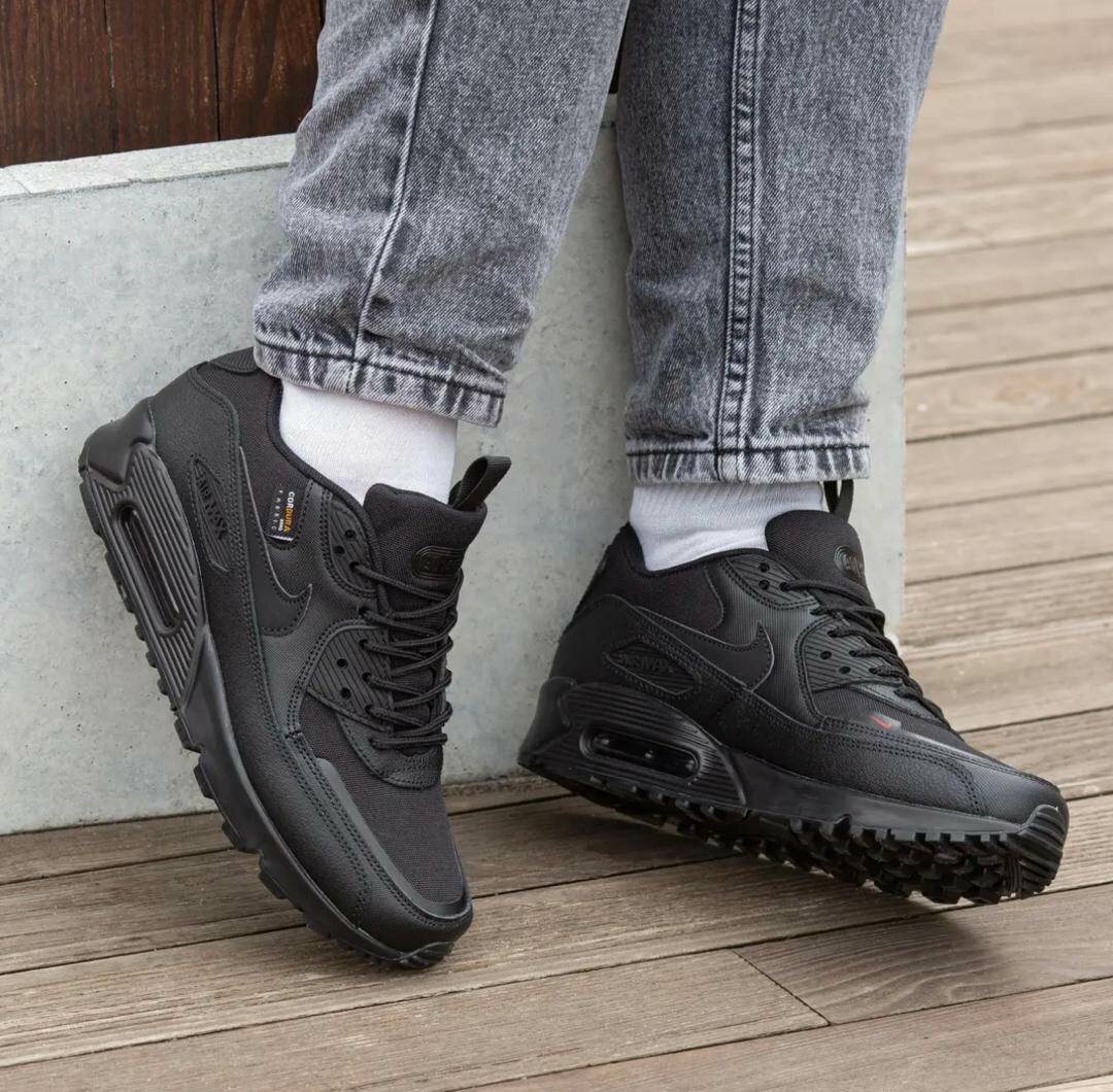 Baskets noires Air Cuir Homme