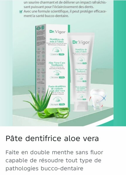 Dentifrice Aloe Vera Menthe