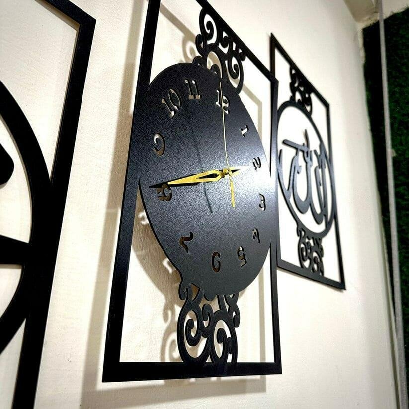 ALLAH MUHAMMAD Name-Wooden Wall Clock