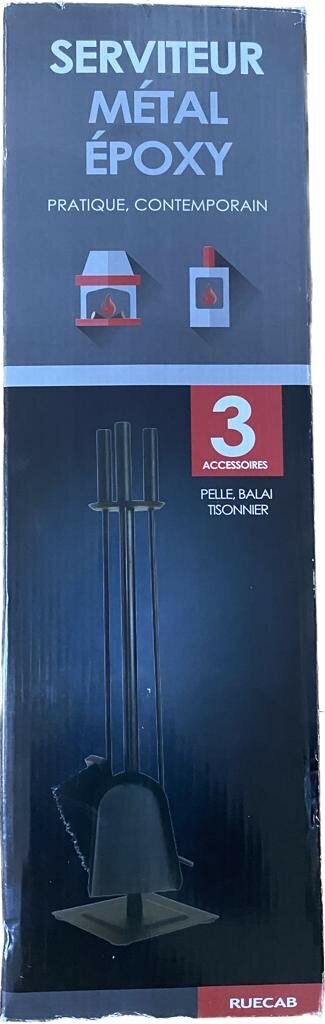 Kit pelle / balai / Tisonnier en métal