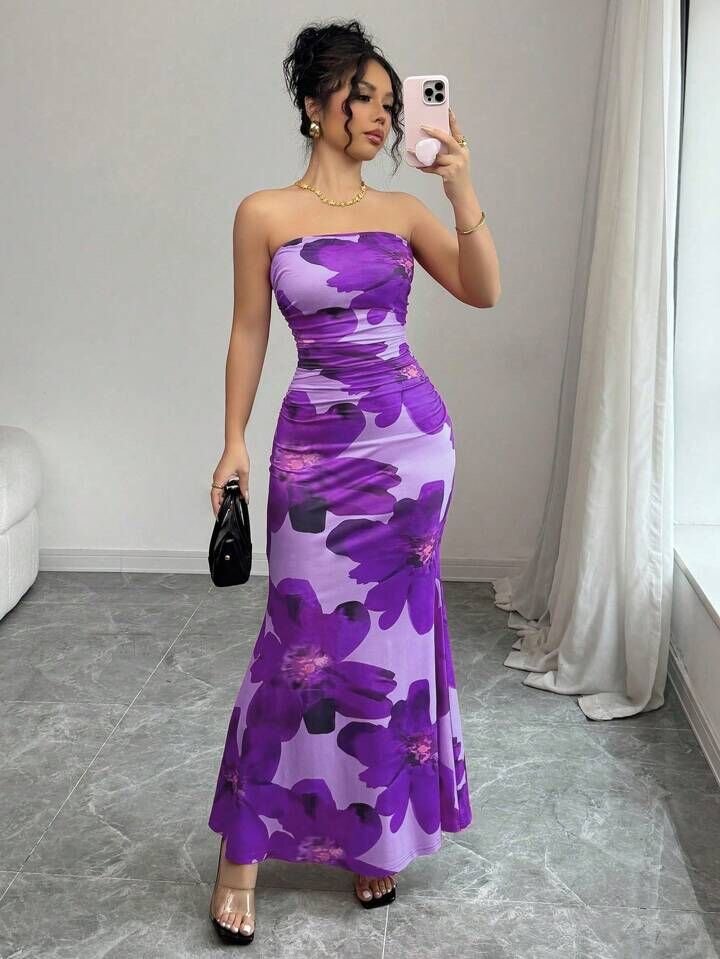 Robe Longue Florale Événement
