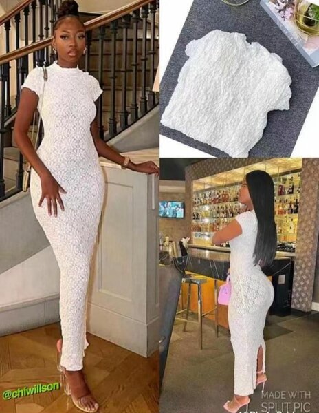 Robe élégante en dentelle blanche