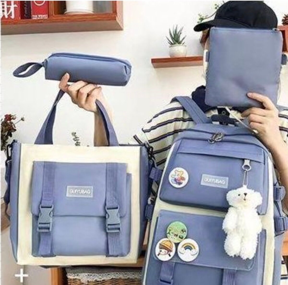 Sac à dos scolaire - Set 6 pièces