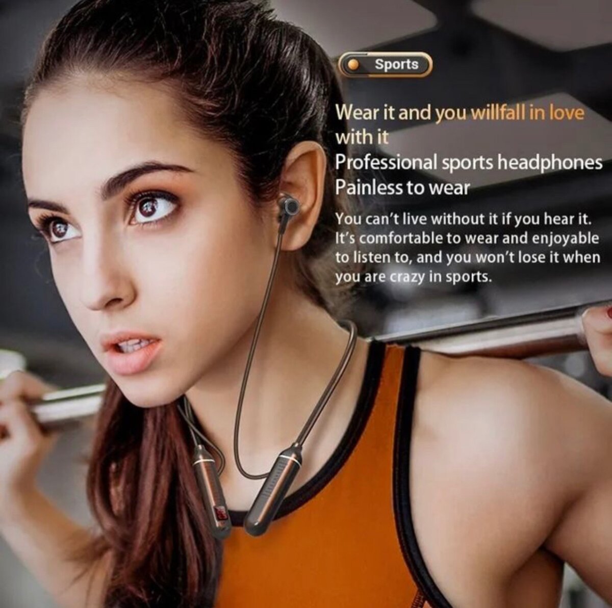 Bluetooth headset neckband uses SD card Black