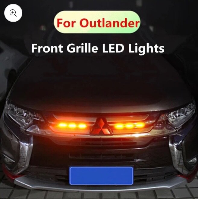 4 Pcs Universal Amber Color Grill Lights