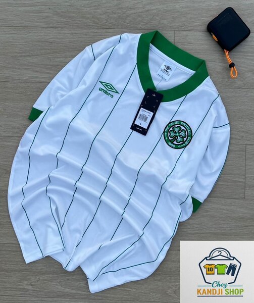 Maillot de Foot Blanc Vert